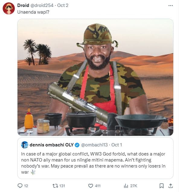 Droid droid254 oct 2 unaenda wapi? dennis ombachi oly ombachi13 oct 1 in case of