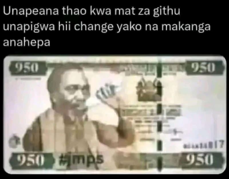 Unapeana thao kwa mat za githu unapigwa hii change yako na makanga anahepa 050 9