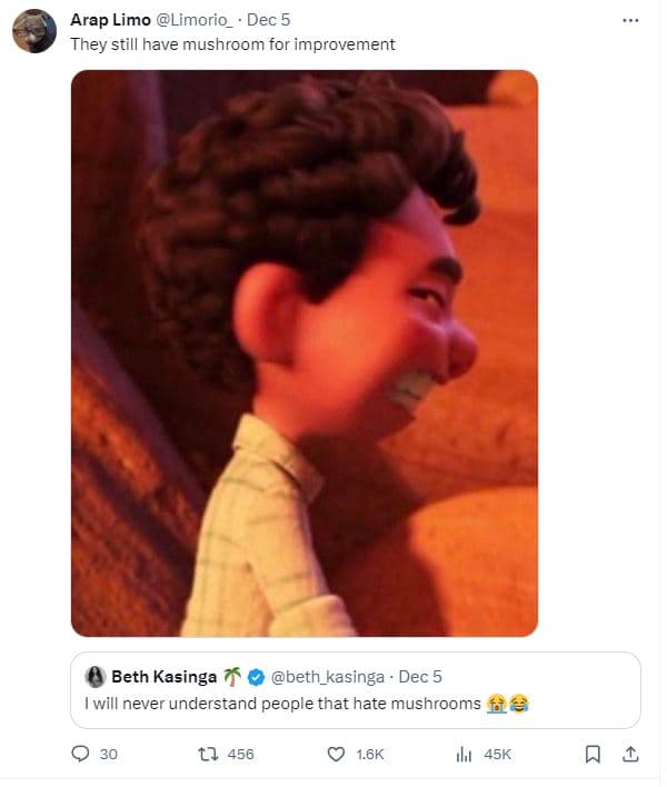 Arap limo limorio dec 5 they still have mushroom for improvement beth kasinga be