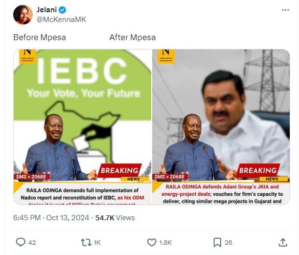Jelani mckennamk before mpesa after mpesa iebc yovr vona, yonr funure breaking b