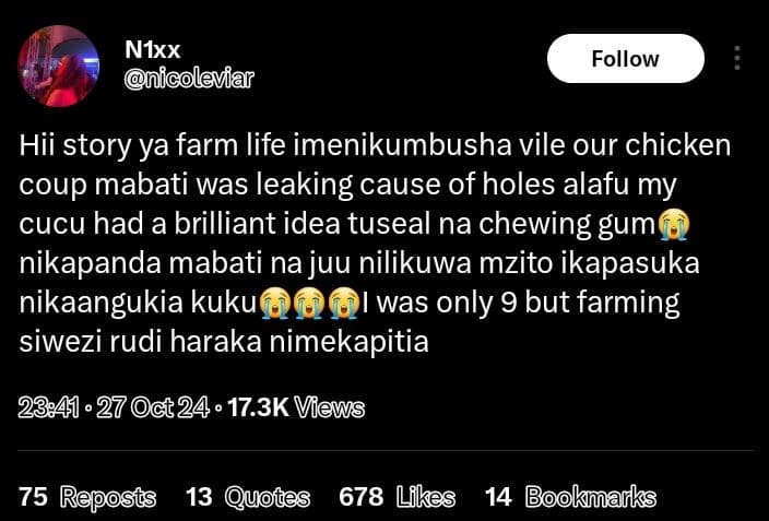 Nixx nicoleviar follow hii story ya farm life imenikumbusha vile our chicken cou