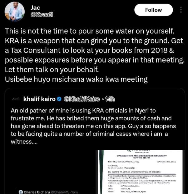 Jac kvaad follow this is not the time to pour some water on yourself kra is a we