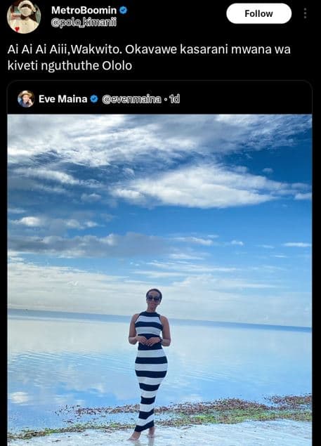 Metroboomin polokfmanii follow ai ai ai aiii, wakwito. okavawe kasarani mwana wa