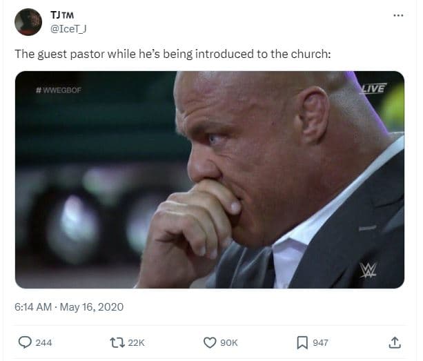 Tjtm icet j the guest pastor while he's being introduced to the church wegbof lv