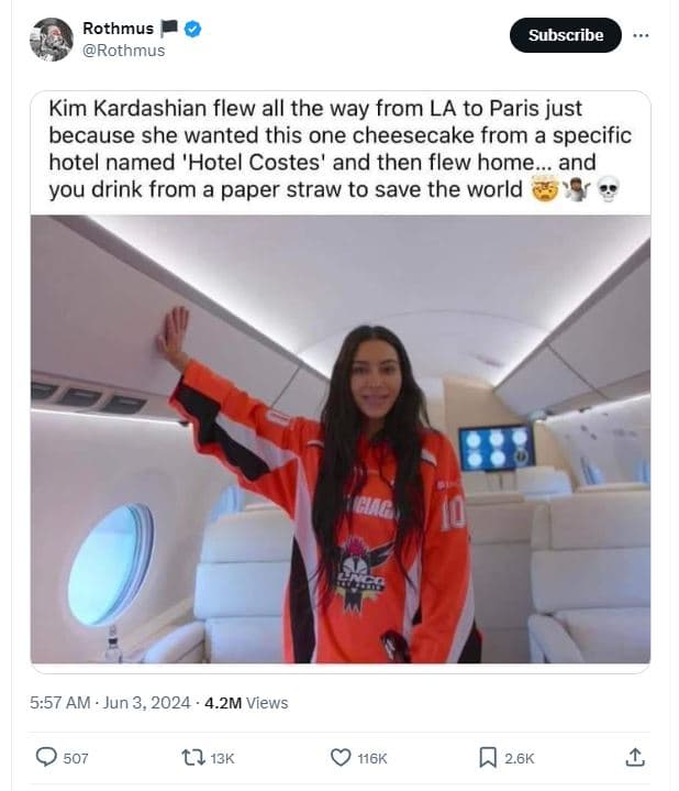 Rothmus rothmus subscribe kim kardashian flew all the way from la to paris just