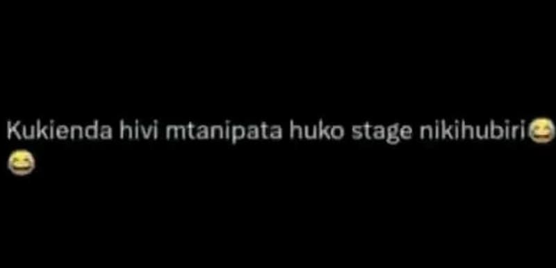 Kukienda hivi mtanipata huko stage nikihubiri