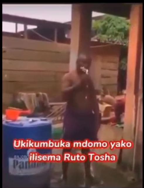 Ukikumbuka mdomo vako msnono ilisema ruto tosha
