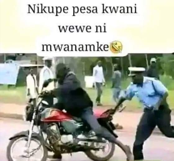 Nikupe pesa kwani wewe ni mwanamke