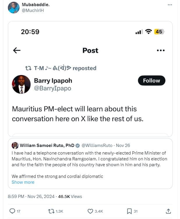 Mubabaddie muchirih 2059 45 post t2 tm 6? reposted barry ipapoh barryipapo follo