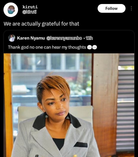 Kiruti kirut follow we are actually grateful for that karen nyamu kaennyamunbo 0