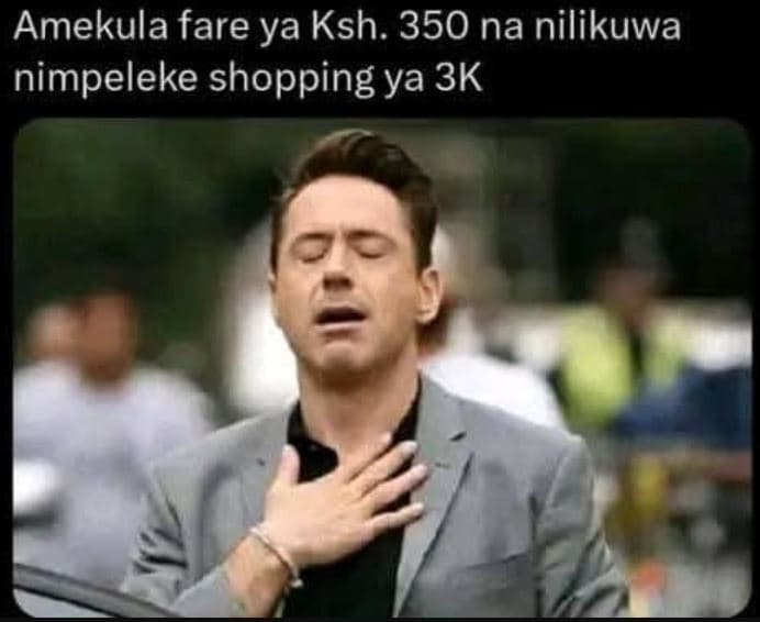 Amekula fare ya ksh. 350 na nilikuwa nimpeleke shopping ya 3k