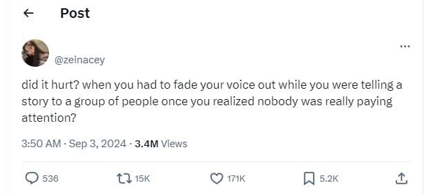 Post zeinacey did it hurt? when you had to fade your voice out while you were te