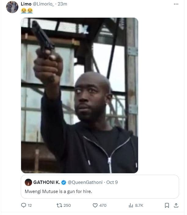 Limo limorio_ 23m gathoni k. queengathoni oct 9 mwengi mutuse is a gun for hire