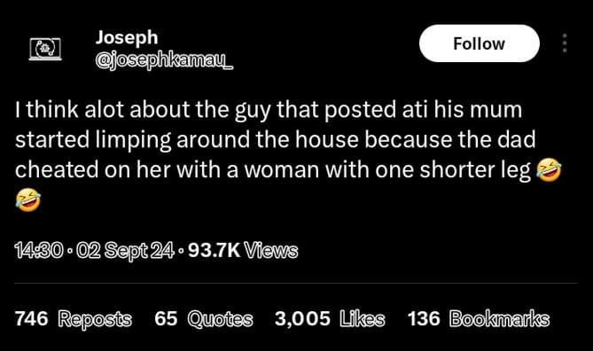 Joseph set phkamau _ follow think alot about the guy that posted ati his mum sta