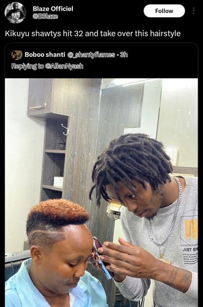 Blaze officiel eslaze follow kikuyu shawtys hit 32 and take over this hairstyle