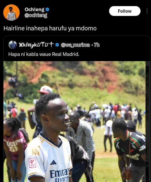 Ochleng chiang follow hairline inahepa harufu ya mdomo ekingkv tv f wamuima 7h h