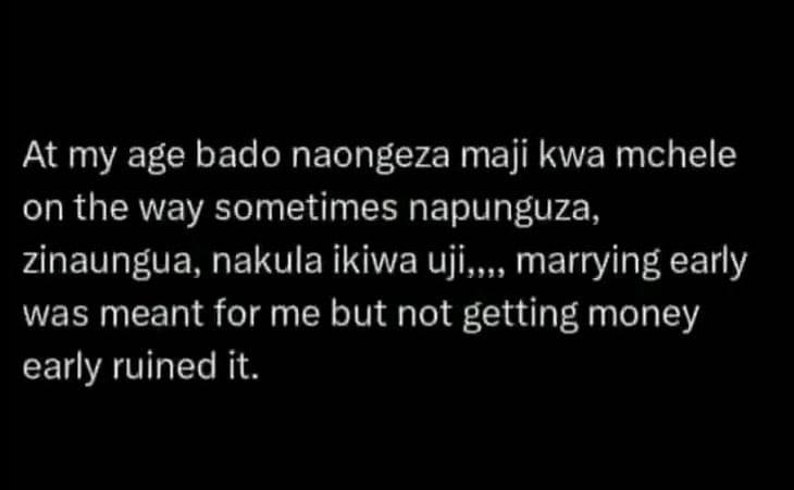 At my age bado naongeza maji kwa mchele on the way sometimes napunguza, zinaungu