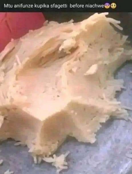 Mtu anifunze kupika sfagetti before niachwes