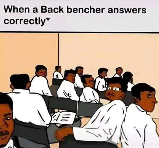 When a back bencher answers correctly
