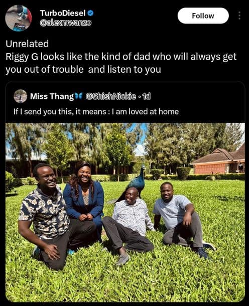 Turbodiesel alexnwanzo follow unrelated riggy g looks like the kind of dad who w