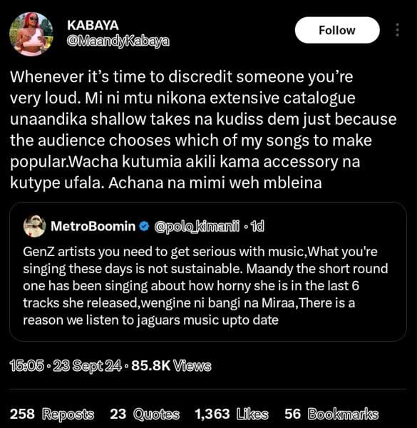 Kabaya maandykabaya follow whenever it's time to discredit someone you're very l