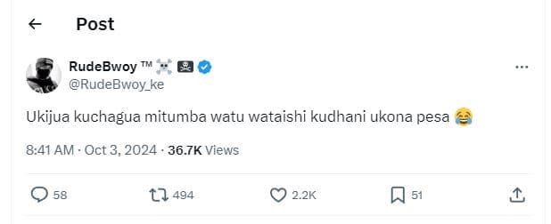 Post rudebwoy tm rudebwoy_ke ukijua kuchagua mitumba watu wataishi kudhani ukona