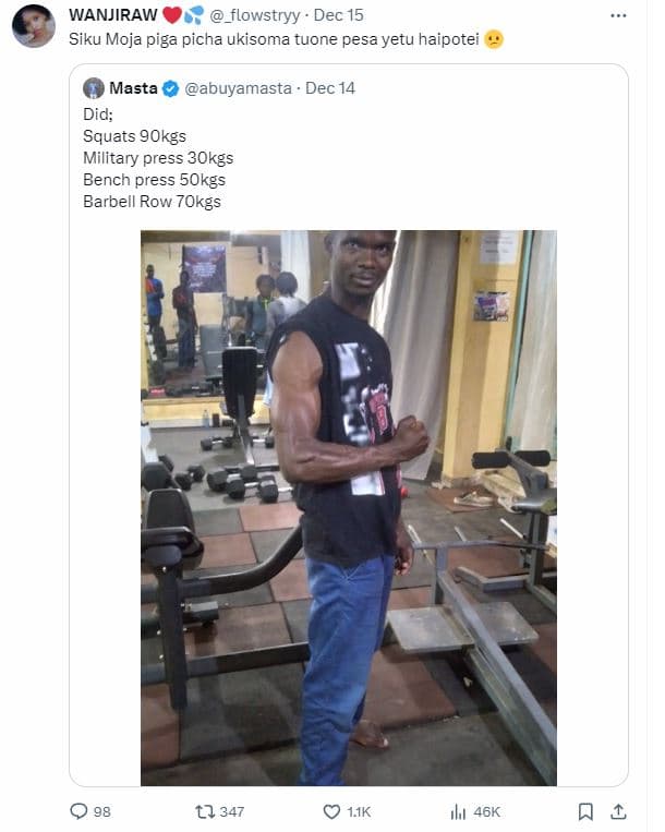 Wanjiraw _flowstryy dec 15 siku moja piga picha ukisoma tuone pesa yetu haipotei