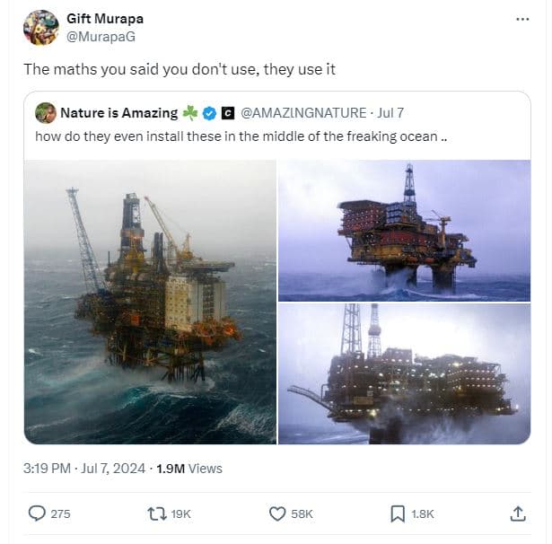 Gift murapa murapag the maths you said you don't use they use it nature is amazi