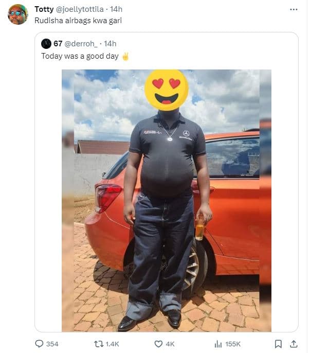 Totty joellytottila 14h rudisha airbags kwa gari 67 derroh_ 14h today was a good