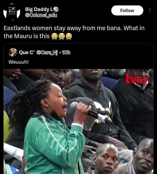 Big daddy l9 colonel_edu follow eastlands women stay away from me bana. what in