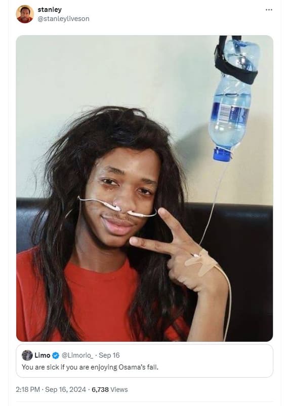 Stanley stanleyliveson limo limorio sep 16 you are sick if you are enjoying osam