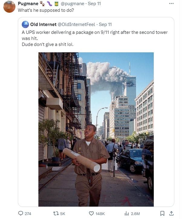 Pugmane pugmane sep 11 whats he supposed to do? old internet oldinternetfeel . s