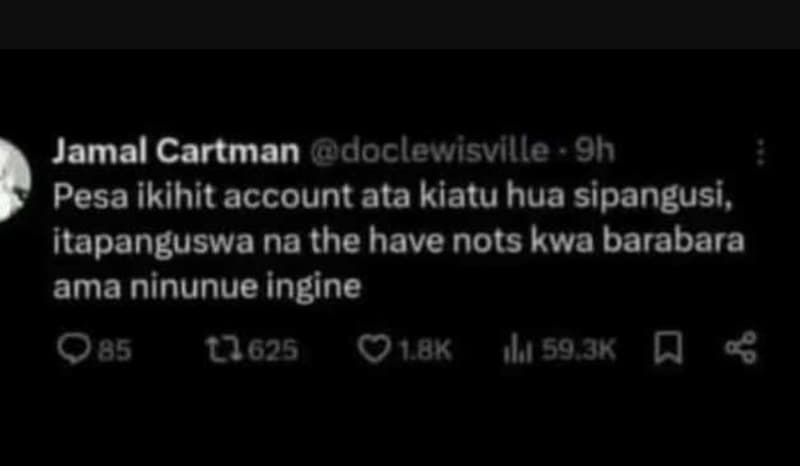 Jamal cartman doclewisville 9h pesa ikihit account ata kiatu hua sipangusi, itap