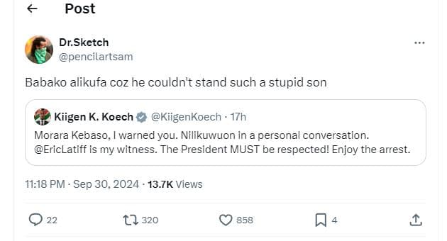 Post dr sketch pencilartsam babako alikufa coz he couldn't stand such a stupid s