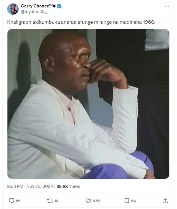 Gerry chancet loyalmafia khaligraph akikumbuka anafaa afunge milango na madirish