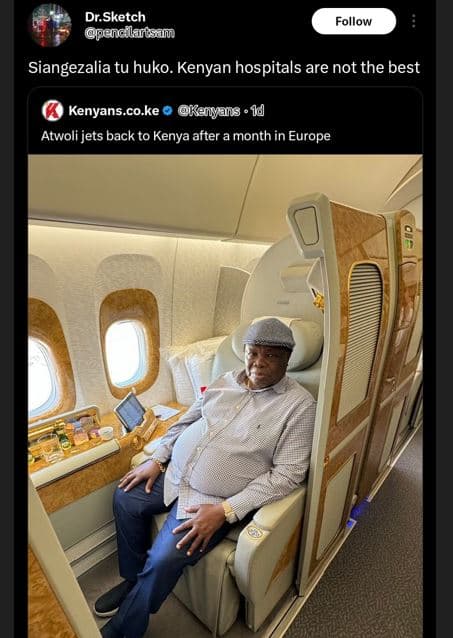 Dr sketch panclaisam follow siangezalia tu huko. kenyan hospitals are not the be