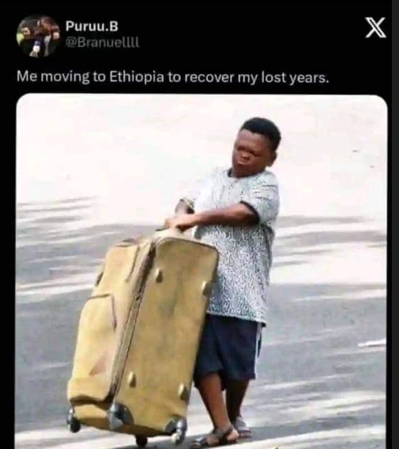Puruu b branuellll me moving to ethiopia to recover my lost years.