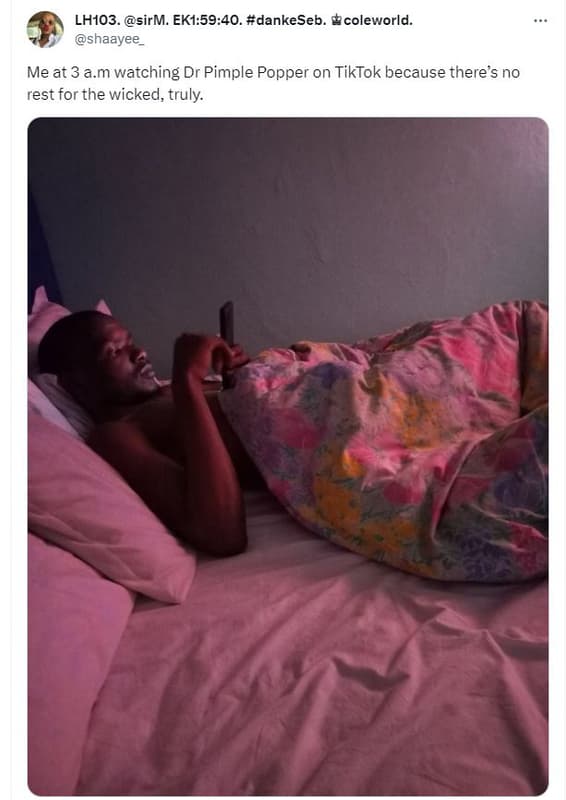 Lh103_ sirm. ek159.40. dankeseb coleworld. shaayee me at 3a.m watching dr pimple