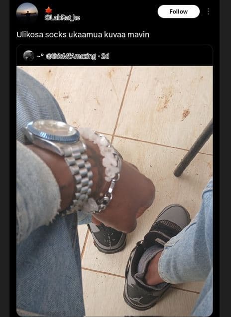 Follow labkata ulikosa socks ukaamua kuvaa mavin dhisvfimazng 2q