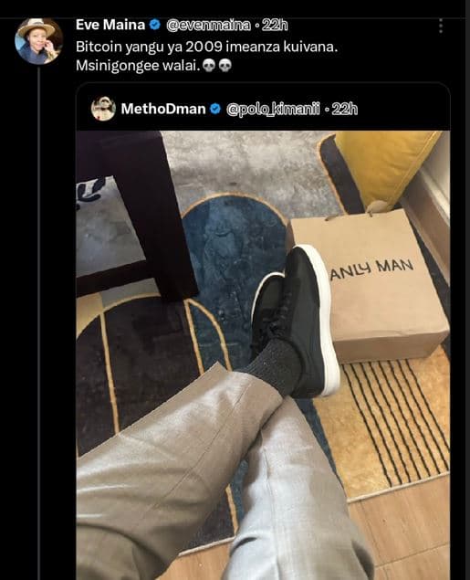 Eve maina venmaina 22h bitcoin yangu ya imeanza kuivana. msinigongee walai. meth