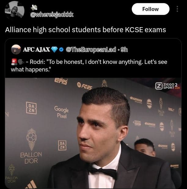 Follow owhereisjackkk alliance high school students before kcse exams afcajax ti