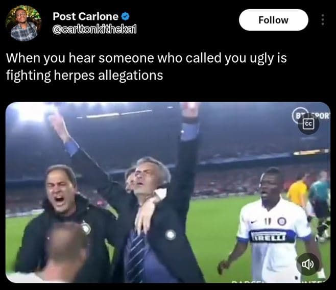 Post carlone canbtonkitekal follow when you hear someone who called you ugly is