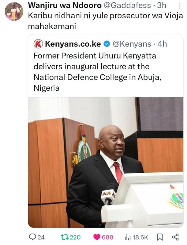 Wanjiru wa ndooro gaddafess 3h karibu nidhani ni yule prosecutor wa vioja mahaka