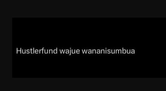 Hustlerfund wajue wananisumbua