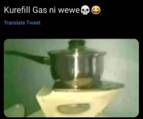 Kurefill gas ni wewe translate tweel