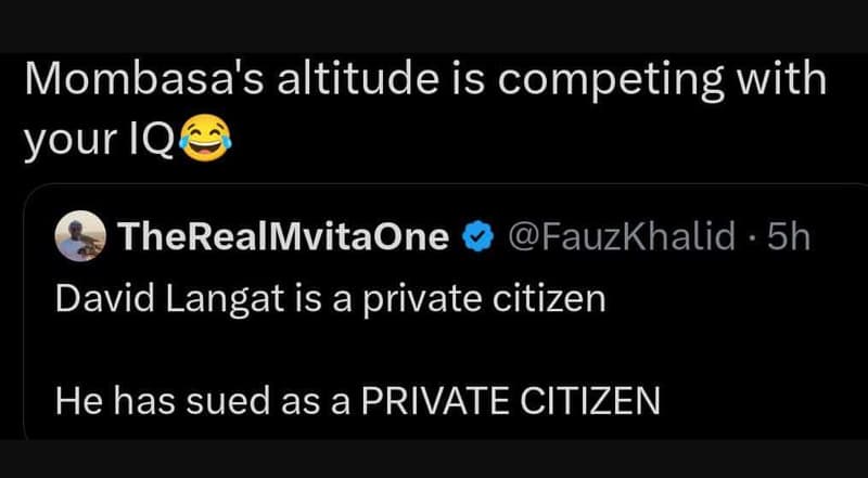 Mombasa's altitude is competing with your iq therealmvitaone fauzkhalid 5h david