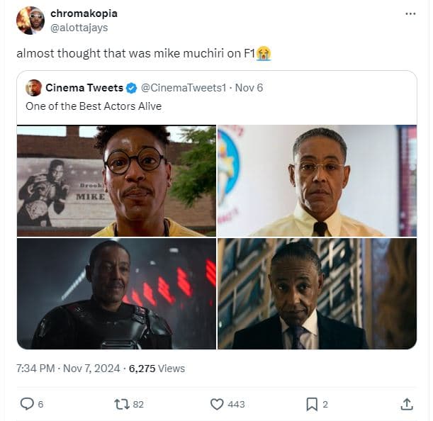Chromakopia alottajays almost thought that was mike muchiri on f1 cinema tweets