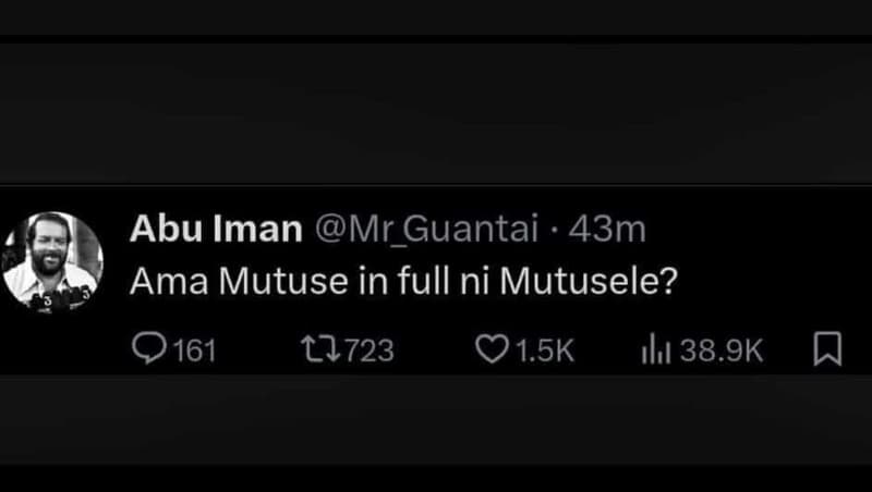 Abu iman mr_guantai 43m ama mutuse in full ni mutusele? 161 015k ılu 38.9k