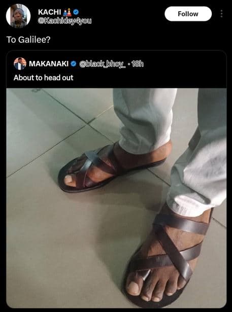 Kachi kachideyayou to galilee? follow makanaki black bhy_ 0 18h about to head ou