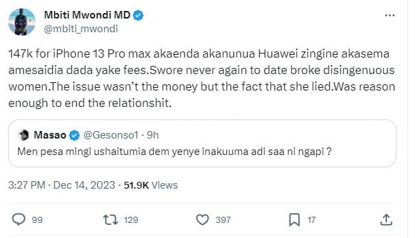 Mbiti mwondi md mbiti_mwondi 147k for iphone 13 pro max akaenda akanunua huawei